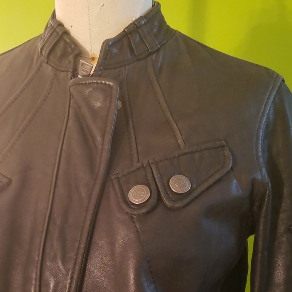 Knoles & Carter Soft Black Worn Moto Jacket - Picture 4 of 8